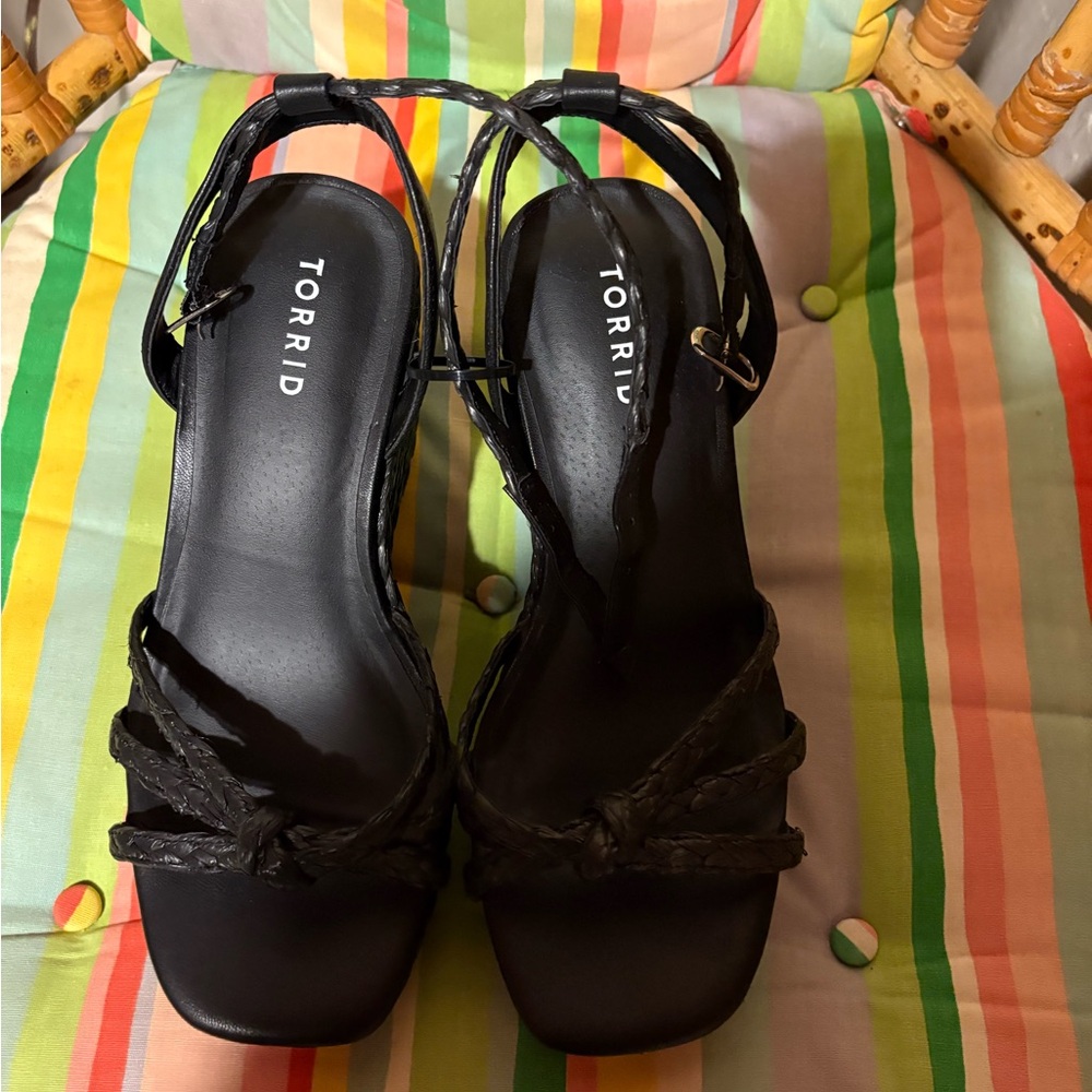Torrid Strappy Black Sandals